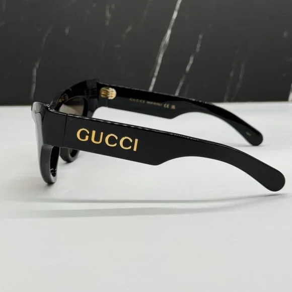 NEW GG1294S 002 GUCCI SUNGLASSES SHINY BLACK GOLD CAT EYE WOMEN EYEWEAR GUCCI NEW GUCCI GG1294S 002 WOMEN SHINY BLACK GOLD CAT EYE  main image 4